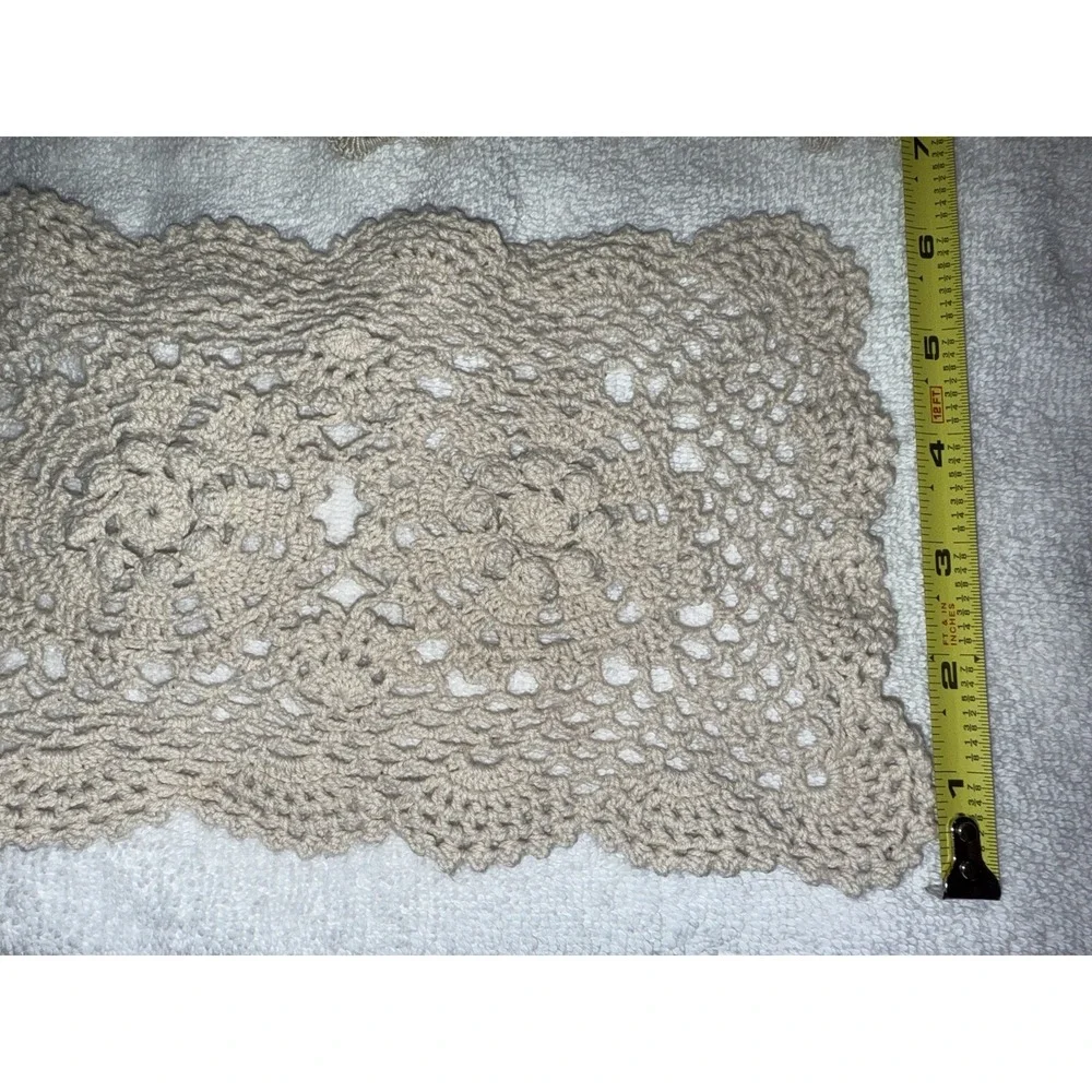 Vintage Doilies Lot Of 3 . Beige Color Great Conditions No‎ Tears Handmade